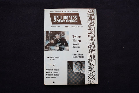 1963 FEBRUARY NEW WORLDS SOFTCOVER DIGEST MAGAZINE -VOLUME 43, NUMBER 127- K 452
