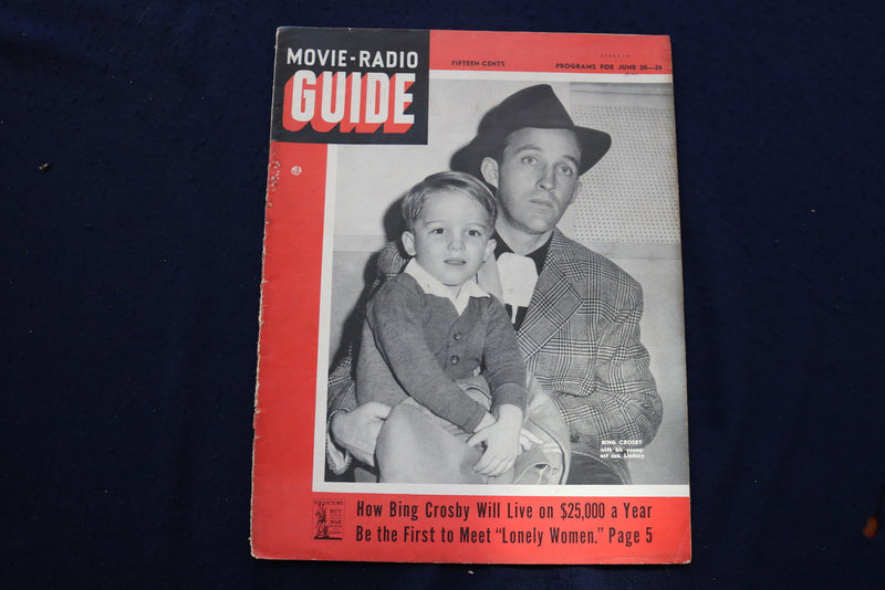 1942 JUNE 20-26 MOVIE-RADIO GUIDE MAGAZINE - BING CROSBY COVER - E 9256