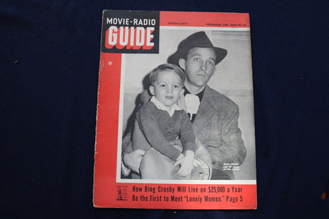 1942 JUNE 20-26 MOVIE-RADIO GUIDE MAGAZINE - BING CROSBY COVER - E 9256