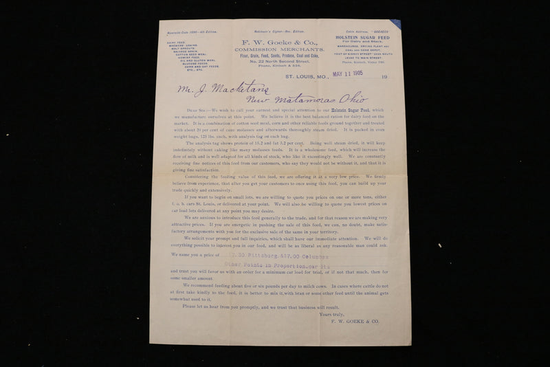 1895-1905 BUSINESS EPHEMERA - LOT OF 3 - K 1922