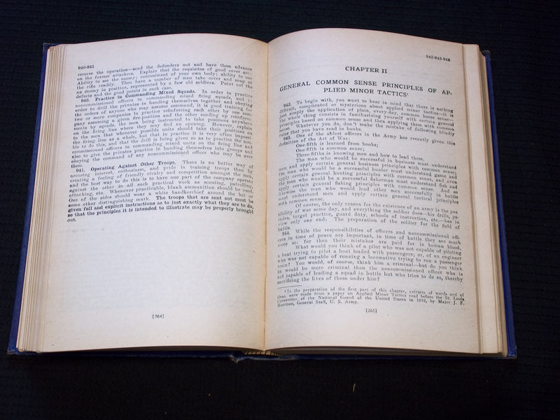 1917 MANUAL OF MILITARY TRAINING HARDCOVER BOOK BY MAJOR JAMES MOSS - KD 7610