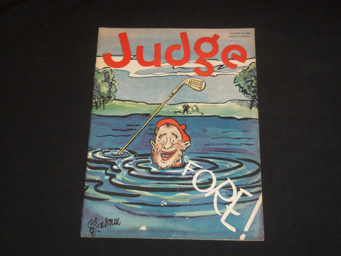 1931 AUGUST 15 JUDGE MAGAZINE - GOLFER UNDER WATER - FORE! - ST 5695