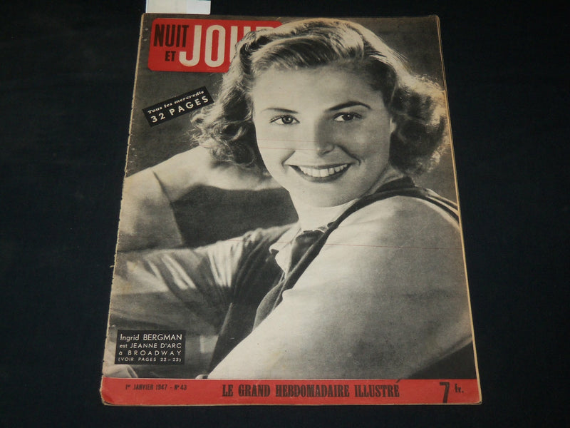 1947 JANUARY 1 NUIT ET JOUR FRENCH MAGAZINE - INGRID BERGMAN COVER - ST 531I