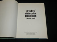 1975 CREATIVE WATERCOLOR TECHNIQUES HARDCOVER BOOK BY ZOLTAN SZABO - I 1943