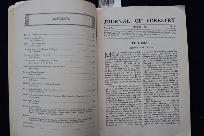 1932 JOURNAL OF FORESTRY SOFTCOVER BOOKS - LOT OF 2 - K 1471