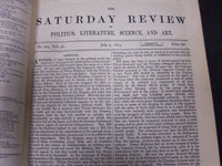 1873 JULY-DECEMBER SATURDAY REVIEW BOUND VOLUME - PUBLISHED IN LONDON - R 1145