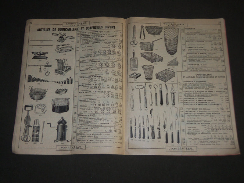 1960 SEPTEMBRE JEAN POUTEAU USTENSILES DE CUISINE FRENCH CATALOGUE - FR 439