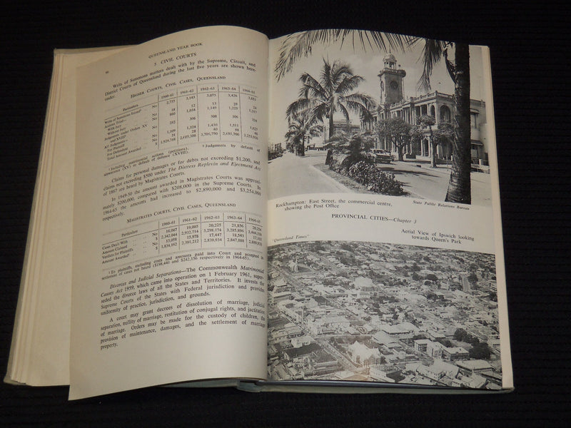 1960-1969 QUEENSLAND YEAR BOOK LOT OF 10 - GOV. STATISTICIAN BRISBANE - KD 1D