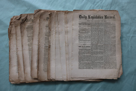 1868 PENNYSYLVANIA DAILY LEGISLATIVE RECORD - LOT OF 22 - K 2518