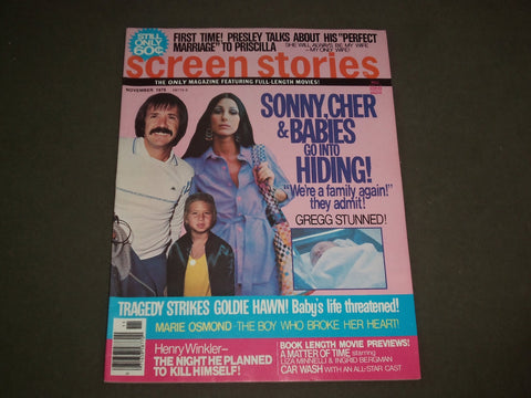 1976 NOVEMBER SCREEN STORIES MAGAZINE - SONNY & CHER COVER - M 204