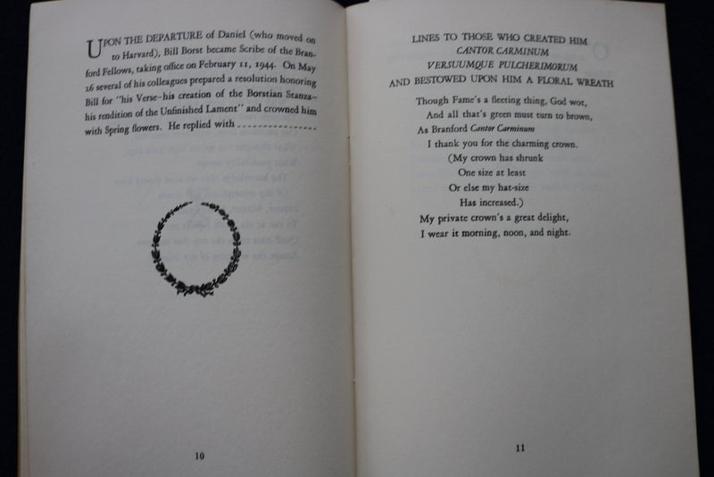1957 THE ODES OF WILLIAM A. BORST SOFTCOVER BOOK - K 1465