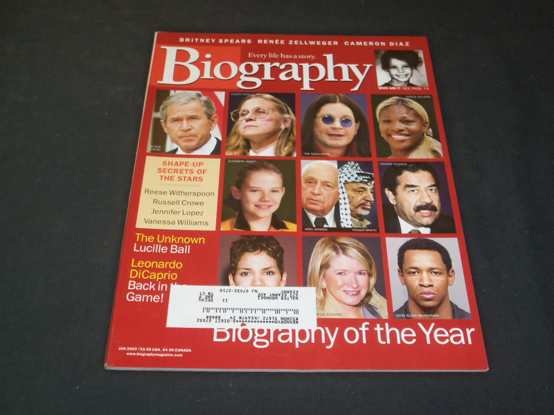 2003 JANUARY BIOGRAPHY MAGAZINE - BIOGRAPHY OF THE YEAR - SP 7343