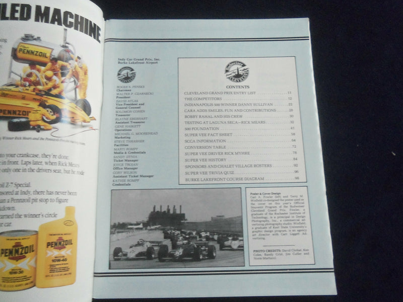 1985 JULY 5-7 BUDWEISER CLEVELAND GRAND PRIX RACING PROGRAM - SP 3804C
