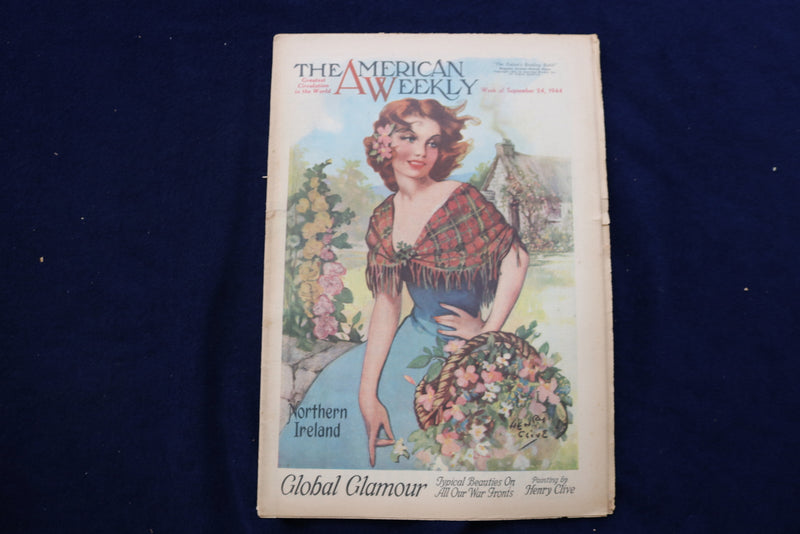 1944 SEP 24 AMERICAN WEEKLY MAGAZINE - IRELAND-GLOBAL GLAMOUR COVER - E 22618