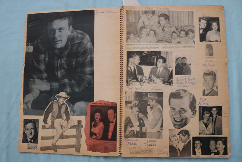1950'S-1960;S DICK CLARK & POPULAR SINGERS SCRAPBOOK -ELVIS-RICKY-FABIAN-E 26491