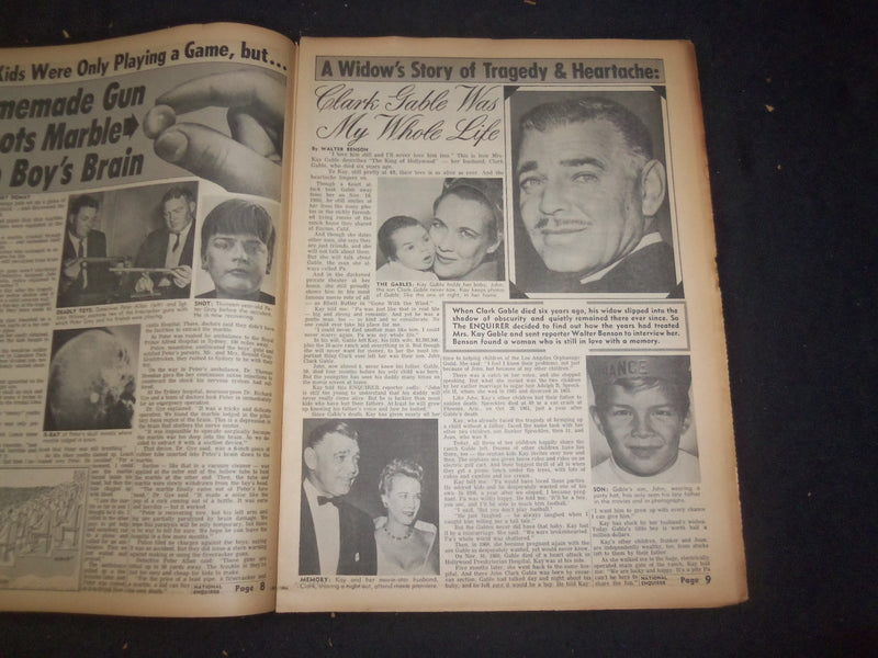 1966 DECEMBER 11 NATIONAL ENQUIRER NEWSPAPER- CLARK GABLE -DEAN MARTIN - NP 7431
