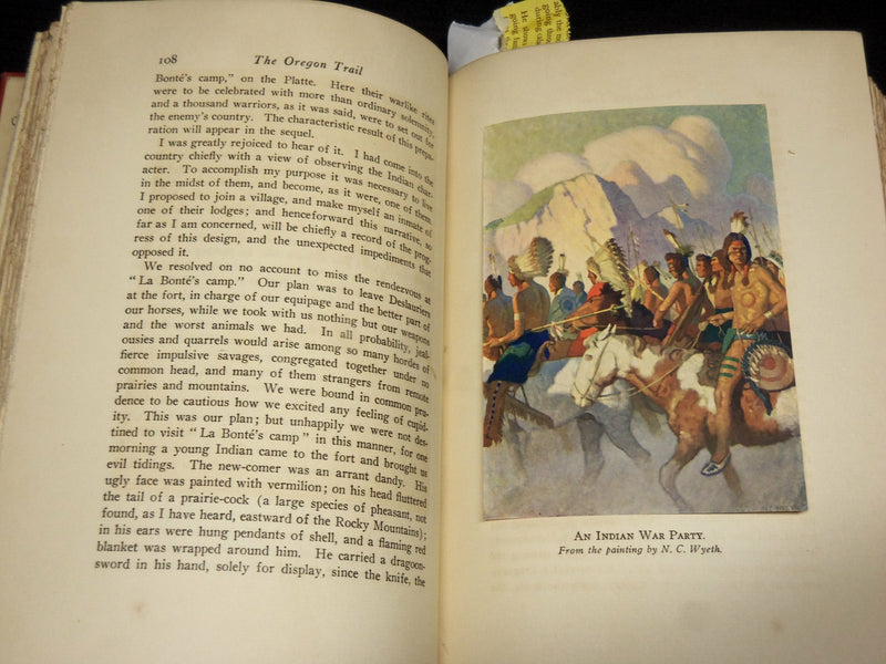1925 THE OREGON TRAIL SKETCHES HARDCOVER BOOK - WYETH - REMINGTON - KD 7455