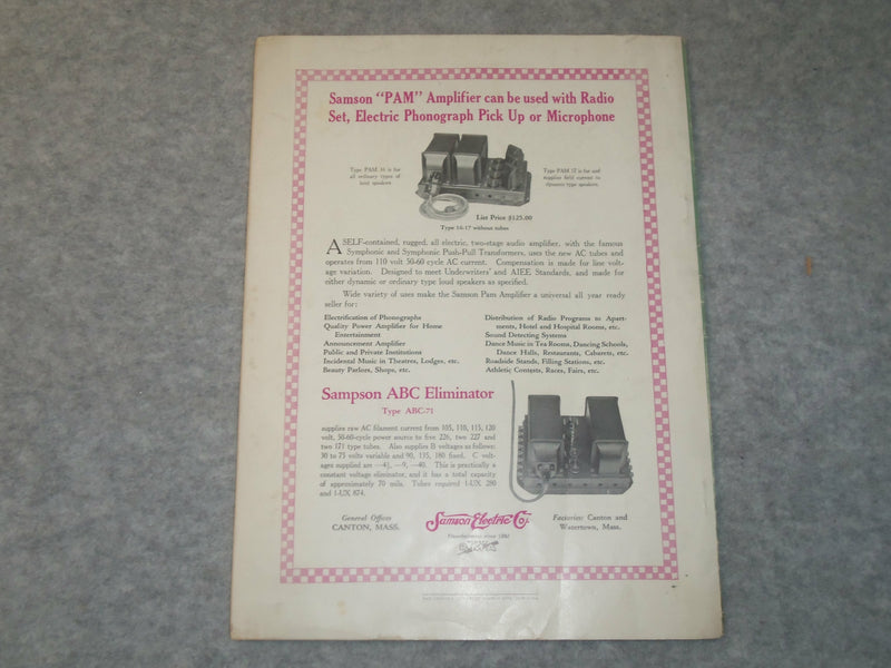 1928 AUGUST RADIO BROADCAST MAGAZINE - J 6304