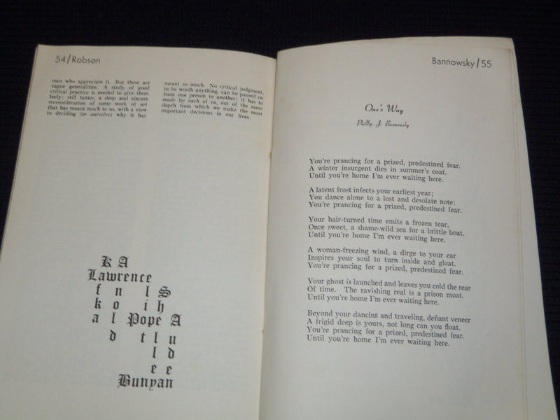 1963 WINTER VENTURE POETRY MAGAZINE - VOLUME 1 NO. 1. - J 7397