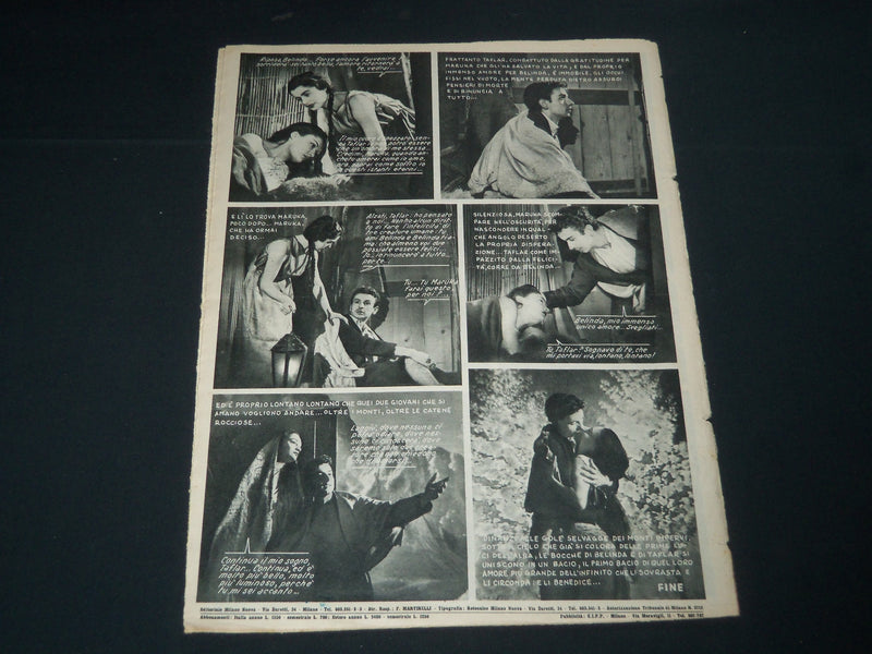 1952 JUNE 14 TABOGA FILM MAGAZINE - ITALIAN - LINDA DARNELL COVER - NP 3857