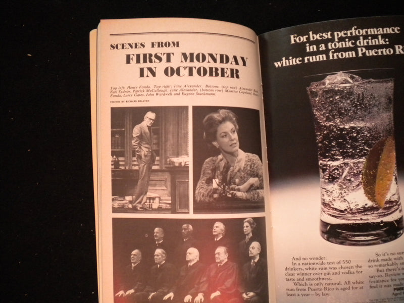 1958 FIRST MONDAY IN OCTOBER PLAYBILL - JANE ALEXANDER SIGNATURE +1 MORE- J 8234