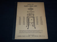 1938 UNIVERSAL ELECTRIC WASHERS PARTS PRICE LIST - CONNECTICUT - J 9011