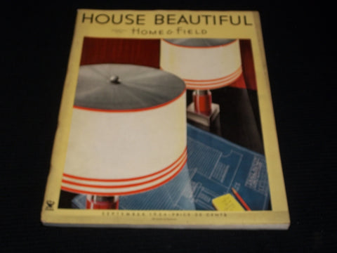 1934 SEPTEMBER HOUSE BEAUTIFUL MAGAZINE BEAUTIFUL FRONT COVER & PHOTOS - E 2762