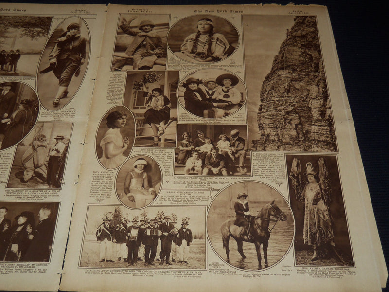 1922 APRIL 16 NEW YORK TIMES PICTURE SECTION - ARTHUR CONAN DOYLE - NT 9476