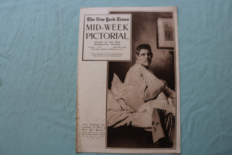 1915 FEB 18 NEW YORK TIMES MID-WEEK PICTORIAL - BLACK WATCH REGIMENT - NP 9128