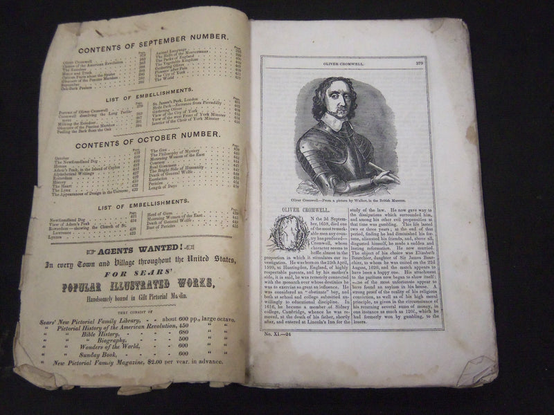 1846 SEPT/OCT SEARS' NEW PICTORIAL MAGAZINE EDITED BY ROBERT SEARS - J 5524