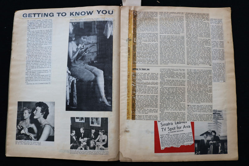 AVA GARDNER & FRANK SINATRA SCRAPBOOK - E 24920