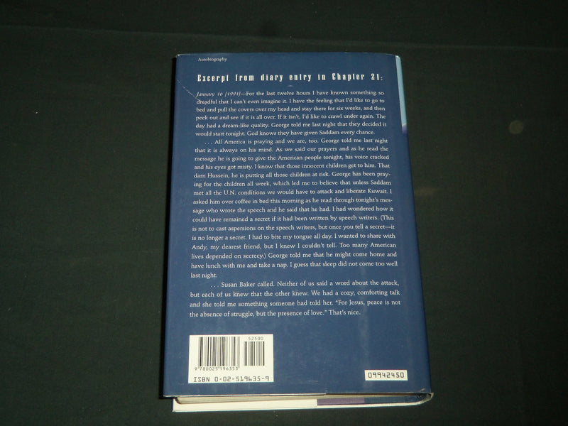 1994 BARBARA BUSH A MEMOIR SIGNED BOOK - FIRST EDITION - HARDCOVER - KD 5511