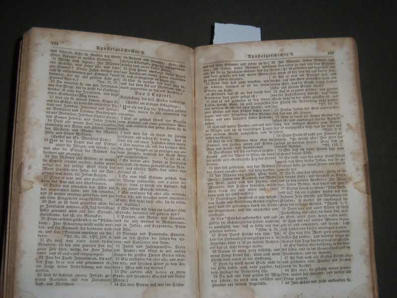 1852 DIE BIBEL OBER GANZE HEILIGE SCHRIFT GERMAN HARDCOVER BOOK - KD 4480