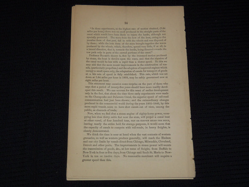 1858 NEW YORK REPORT OF A COMMITTEE OF THE CHAMBER OF COMMERCE - J 9580