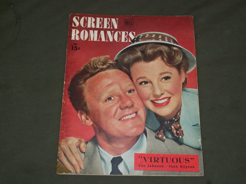 1948 FEBRUARY SCREEN ROMANCES MAGAZINE - VAN JOHNSON & JUNE ALLYSON COVER- M 110