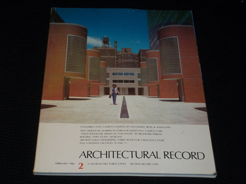 1982 FEBRUARY ARCHITECTURAL RECORD MAGAZINE - COLUMBIA'S EAST CAMPUS - E 964