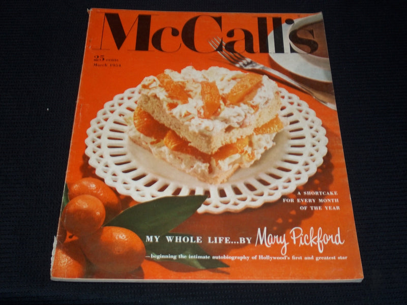 1954 MARCH MCCALL'S MAGAZINE VERY NICE FRONT COVER & FULL PAGE ADS - E 2475