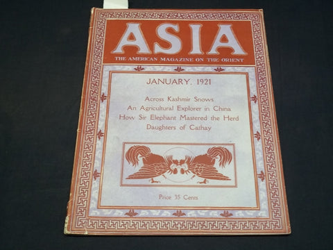 1921 JANUARY ASIA MAGAZINE - JERUSALEM - CHINA - ST 6161