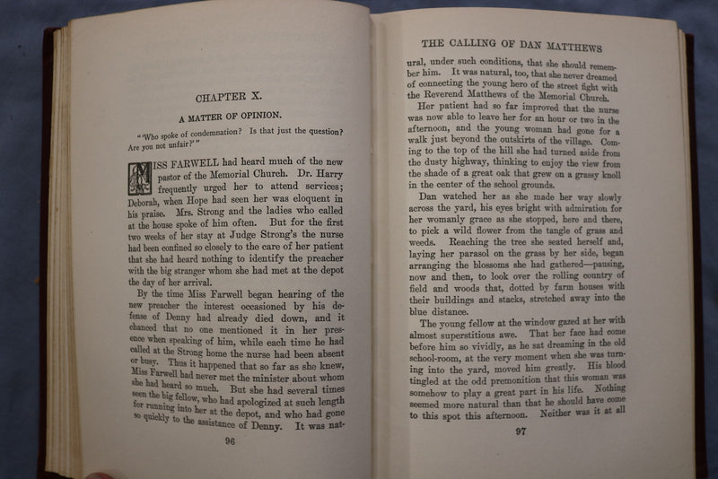 1909 THE CALLING OF DAN MATTHEWS HARDCOVER BOOK BY HAROLD WRIGHT - KD 9597