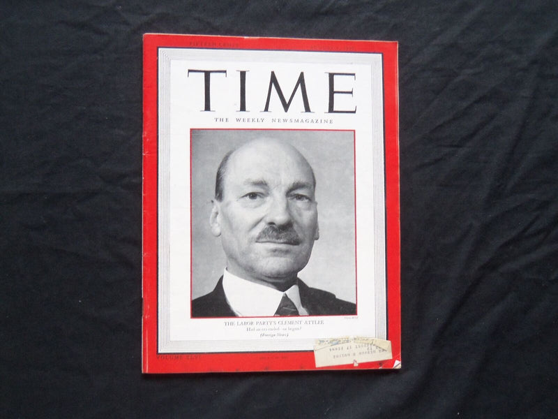 1945 AUGUST 6 TIME MAGAZINE - CLEMENT ATTLEE - T 980