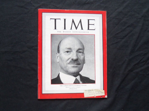 1945 AUGUST 6 TIME MAGAZINE - CLEMENT ATTLEE - T 980