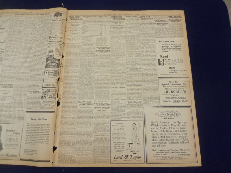 1918 APRIL 3 NEW YORK TIMES - 1,500,000 MORE AMERICANS IN NEW CALL - NT 8200