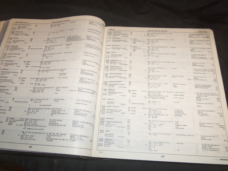 1968-1969 LLOYD'S REGISTER 2 BOUND VOLUMES - COMPLETE - R 584
