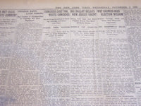 1920 NOVEMBER 3 NEW YORK TIMES - HARDING WINS MILLION LEAD HERE - NT 7115