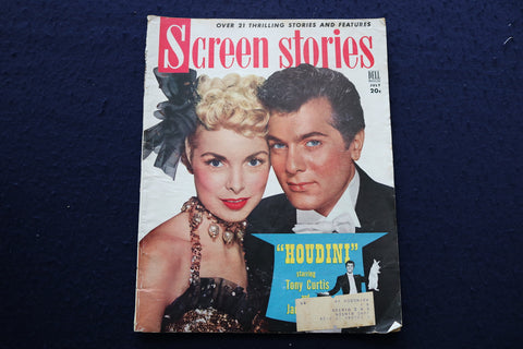 1953 JULY SCREEN STORIES MAGAZINE - TONY CURTIS & JANET LEIGH COVER - E 9124