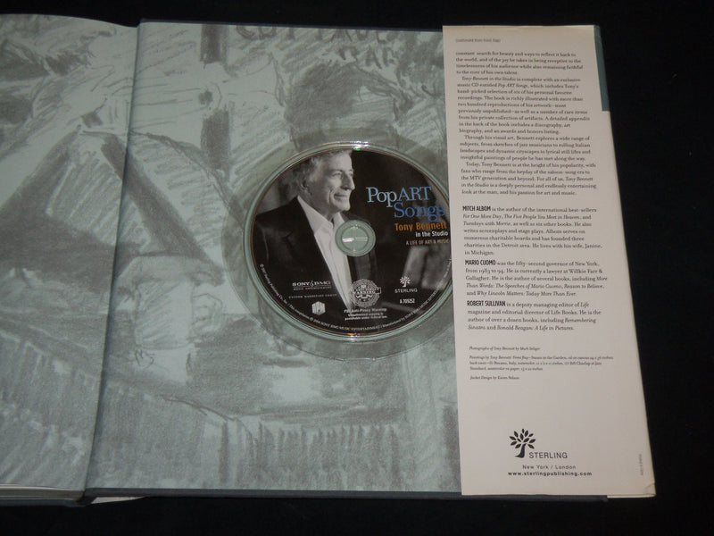2007 TONY BENNETT IN THE STUDIO ART & MUSIC HARDCOVER BOOK W/ CD - I 2051