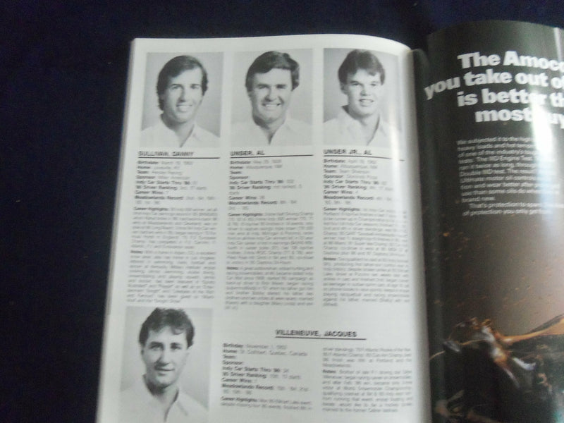1987 JUNE 26-28 MEADOWLANDS INDY WORLD SERIES EVENT RACING PROGRAM - SP 3804X