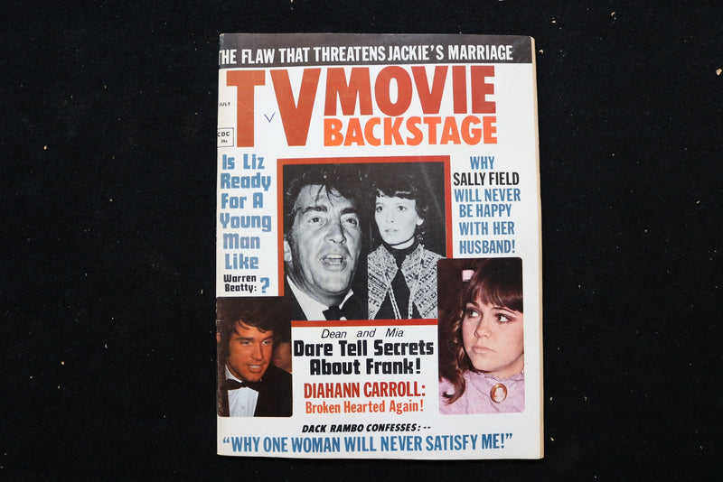 1969 JULY TV MOVIE BACKSTAGE MAGAZINE - DEAN MARTIN & MIA FARROW COVER - E 25748