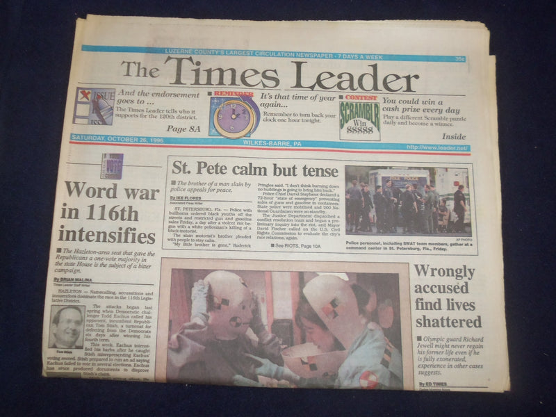 1996 OCT 26 WILKES-BARRE TIMES LEADER - WORD WAR IN 116TH INTENSIFIES - NP 8168