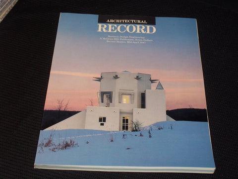 1987 MID-APRIL ARCHITECTURAL RECORD MAGAZINE - RECORD HOUSES FRONT COVER - E 961